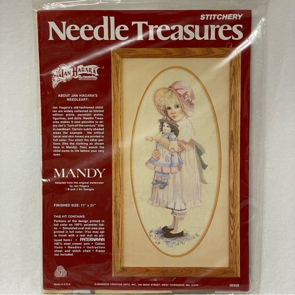 Needle Treasures Mandy Jan Hagara Crewel Kit Multicolor Vintage 00559